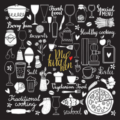 Kitchen utensil, food set