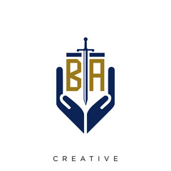 ba logo design vector icon