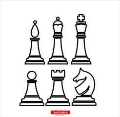 chess icon.Flat design style vector illustration for graphic and web design.