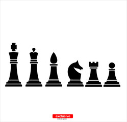 chess icon.Flat design style vector illustration for graphic and web design.