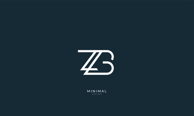Alphabet letter icon logo ZB