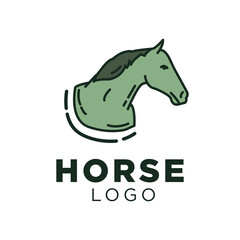Simple and Modern Horse logo or icon sign template design for versatile 
business and company