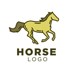 Simple and Modern Horse logo or icon sign template design for versatile 
business and company