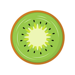 Fototapeta premium slice of kiwi isolated on white background