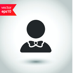 Businessman vector icon. Gentleman flat sign design. Man symbol pictogram. Person icon member 