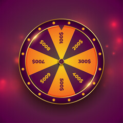 wheel of luck fortune on bokeh background