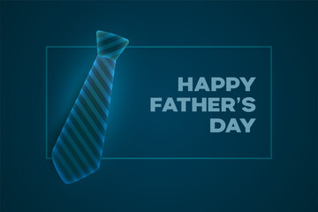 happy fathers day greeting with realistic tie