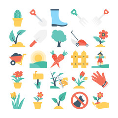 Nature and Gardening Vector Icons 3
