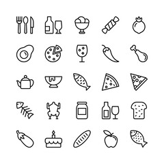 Food Line Vector Icons 1