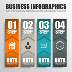 Information infographic statistic vector presentation. Graphic composition for your business presentations. Stripe label for your annotations. Ribbon sticker for registration of proposals