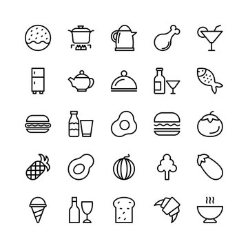 Food Line Vector Icons 4