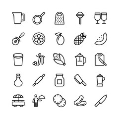 Food Line Vector Icons 19