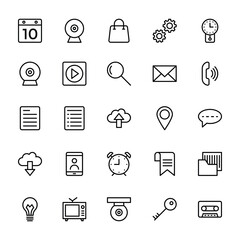 Web and Mobile UI Line Vector Icons 1