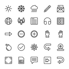 Web and Mobile UI Line Vector Icons 3