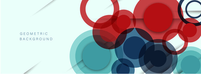 circle modern geometric backgrounds template, abstract illustration.