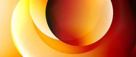 Circle modern geometric abstract background with liquid gradients