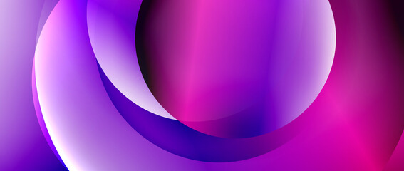 Circle modern geometric abstract background with liquid gradients
