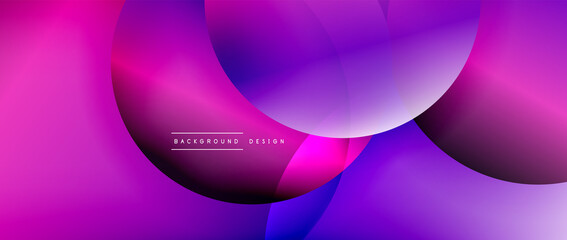Circle modern geometric abstract background with liquid gradients