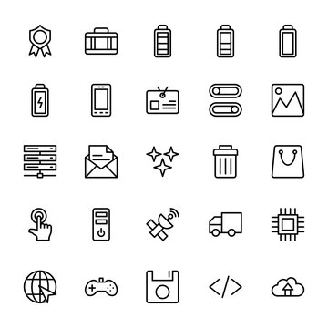 Web and Mobile UI Line Vector Icons 13