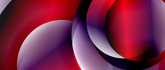 Circle modern geometric abstract background with liquid gradients