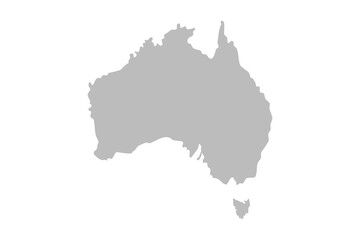 Australia map on white background,illustration,textured , Symbols of Australia -  vector  illustration