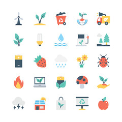 
Nature and Ecology Vector Icons 4
