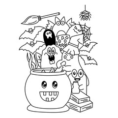 Cute halloween cartoon