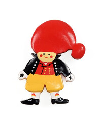 Gift Magnet from Norway isolated on white background isolated on white background