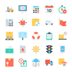 Global Logistics Colored Vector Icon 4