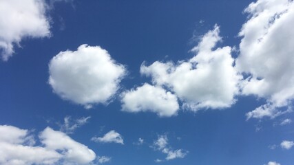 Blue sky with white clouds