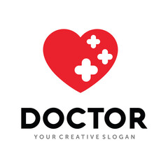 Healthy love logo vector inspiration