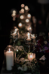 candles in the glass