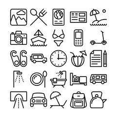 Summer and Travel Vector Icons 9