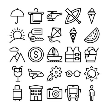 Summer and Travel Vector Icons 4