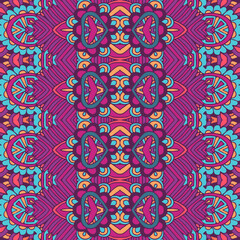 Abstract festive colorful grunge vector ethnic tribal pattern
