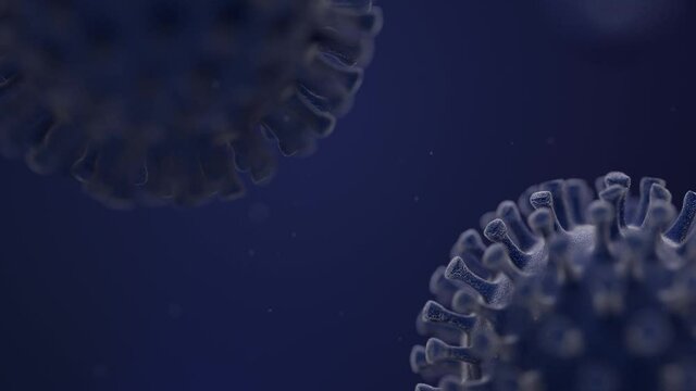 3D rendering of Microstructure of coronavirus
