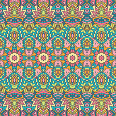 Tribal vintage abstract floral geometric ethnic seamless pattern ornamental