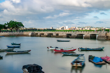 Quanzhou City, China has a thousand year history of stone bridge: Luoyang Bridge.