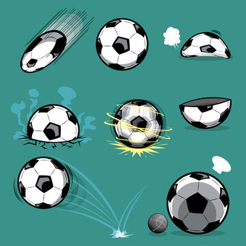 Football, 8 action in green background.