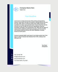 Corporate simple design business letterhead. Creative and modern letterhead with print ready vector template. illustrator template with mockup.