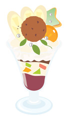 parfait illustration 07 chocolate banana