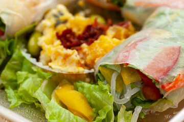 生春巻きのクローズアップ