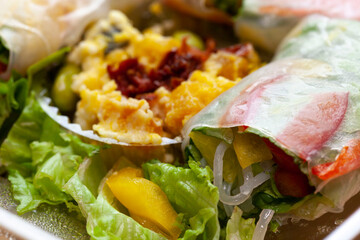 生春巻きのクローズアップ