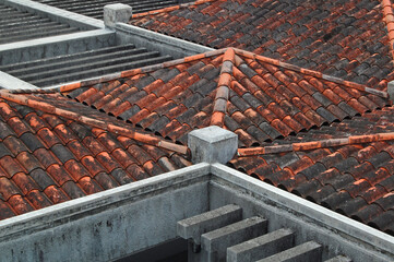 Obraz na płótnie Canvas Pathway roof shed at Mount Malarayat in Lipa, Batangas, Philippines