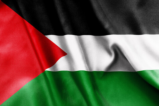 Palestine flag texture crumpled up