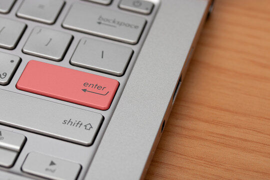red enter button on the keyboard.