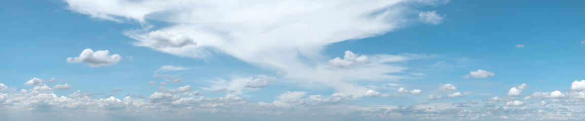 Blue sky and white clouds , Panorama .