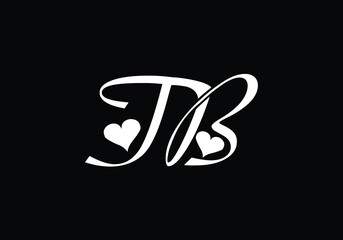 Fototapeta premium Initial Monogram Letter T B Logo Design Vector Template. T B Letter Logo Design