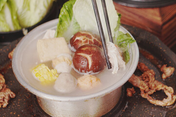 thai dessert with coconut milk