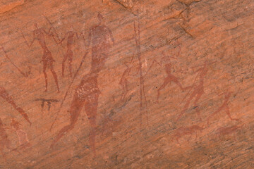 AFRICAN PREHISTORIC ROCK ART IN TASSILI NATIONAL PARK IN ALGERIA
